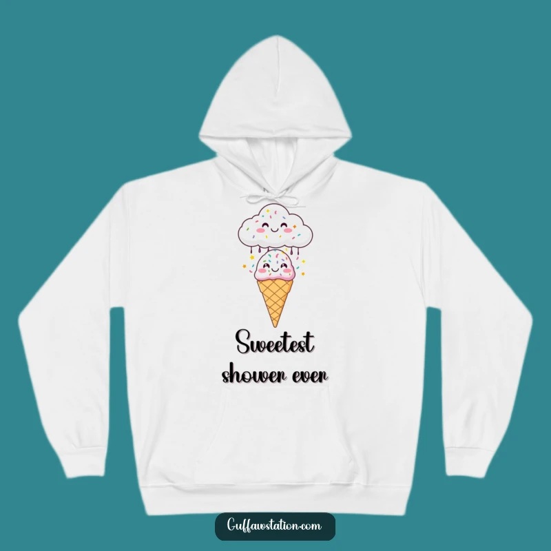 Cozy Funny Sprinkle Cloud Hoodie: Warm & Joyful Dessert Design - Fantastic Funny Gift!