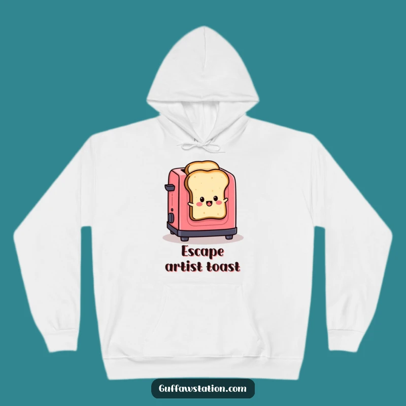 Cozy Funny Toast Escape Hoodie: Warm & Hilarious Breakfast Design - Fantastic Funny Gift!