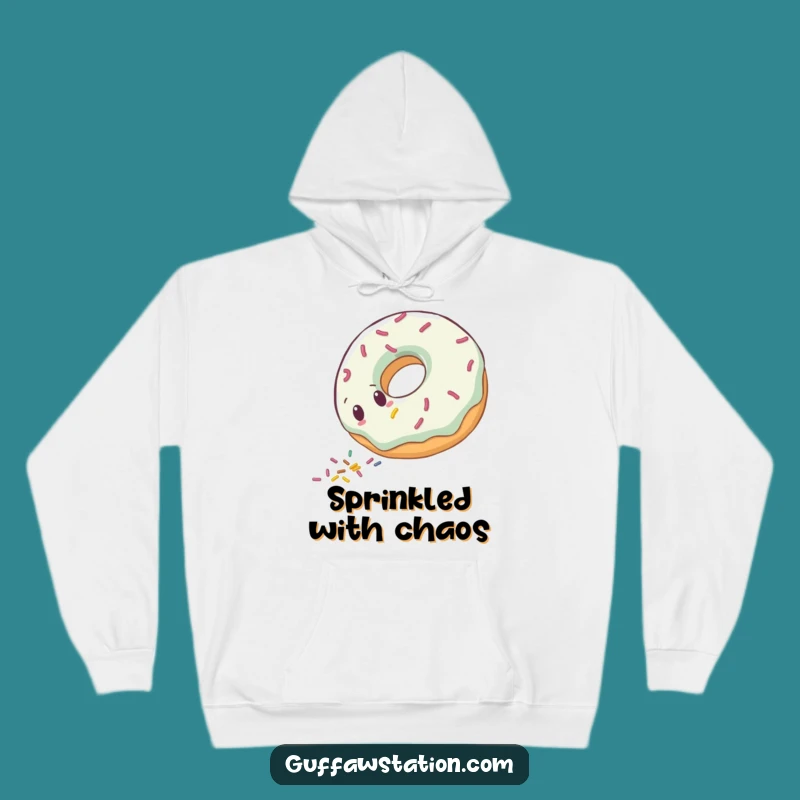 Funny Donut Chaos Hoodie - Cozy Dessert Mishap Gift