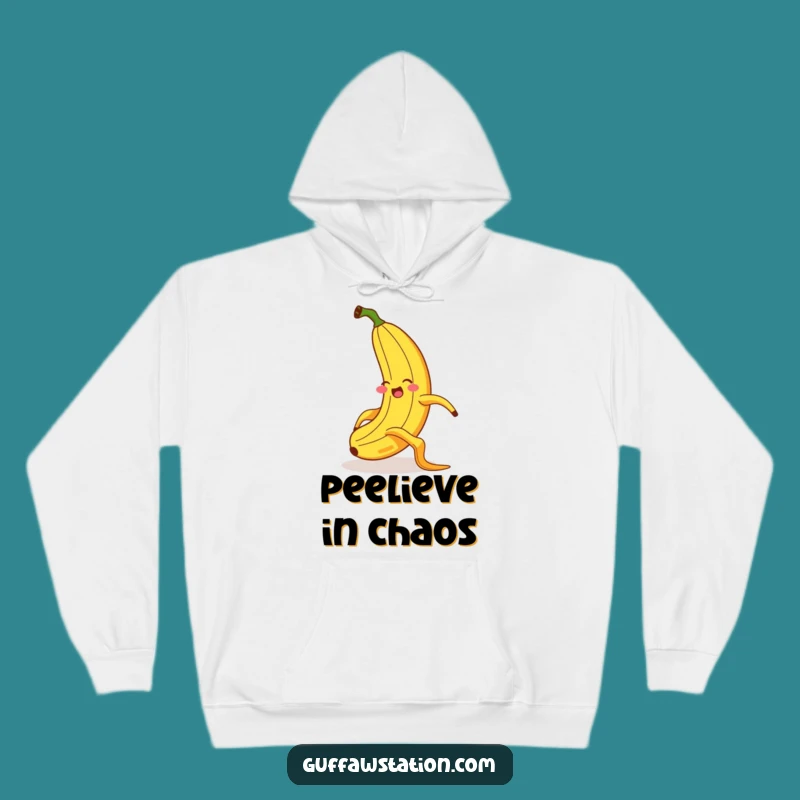 Funny Giggle Banana Slipping Hoodie - Exaggerated Flair Comfort Wear