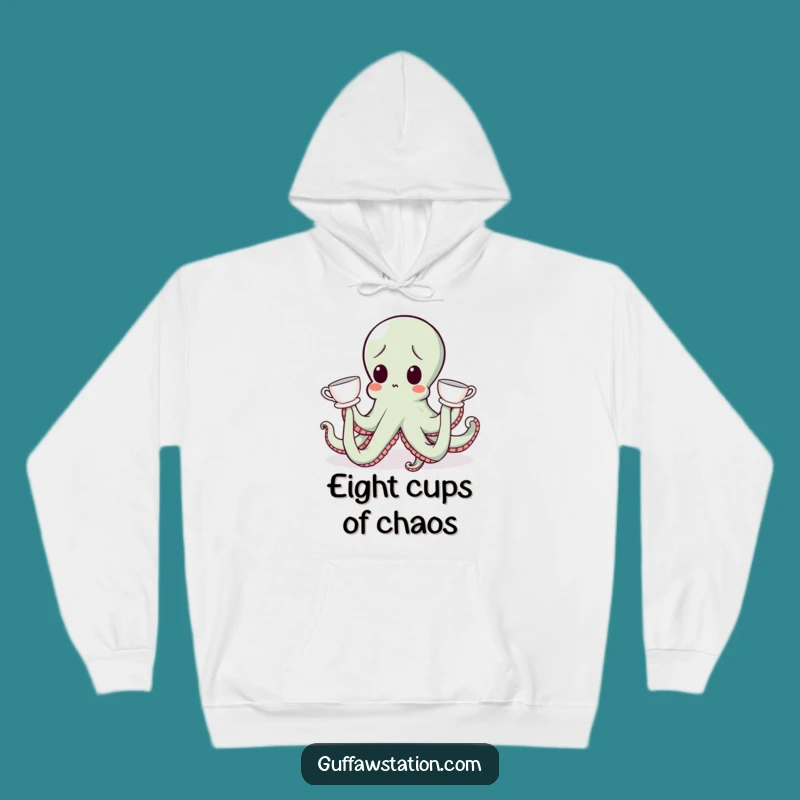 Funny Octopus Teacup Hoodie: Cozy Up with Clumsy Cuteness!