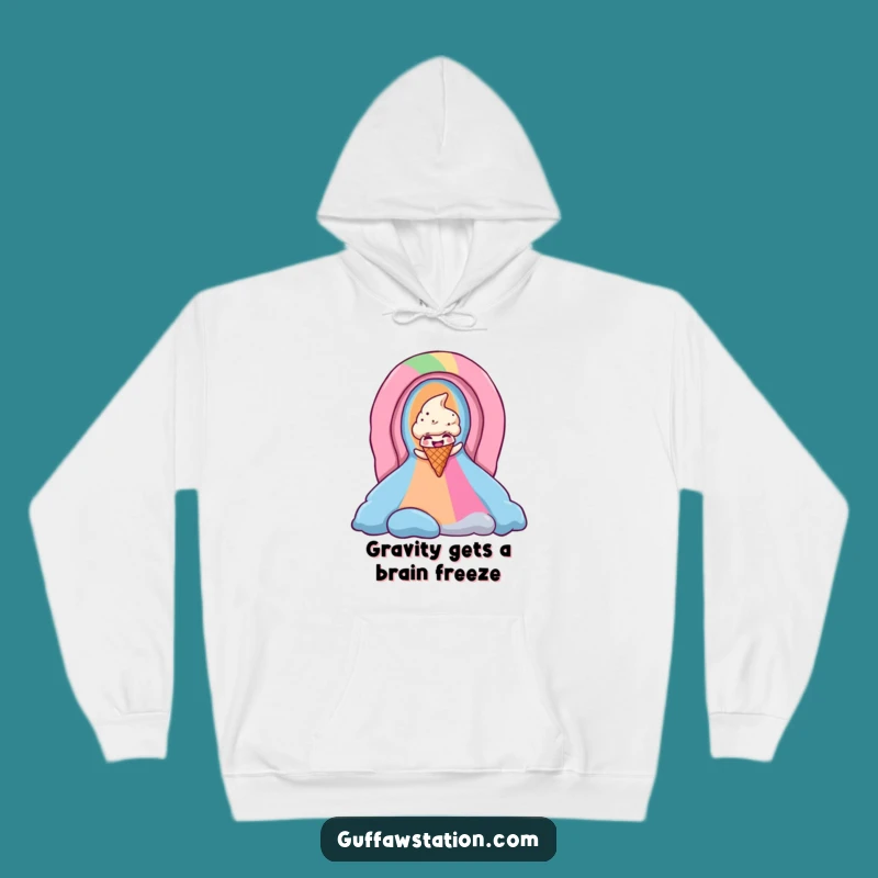 Cozy Funny Ice Cream Cone Hoodie - Warm & Whimsical Rainbow Gift!