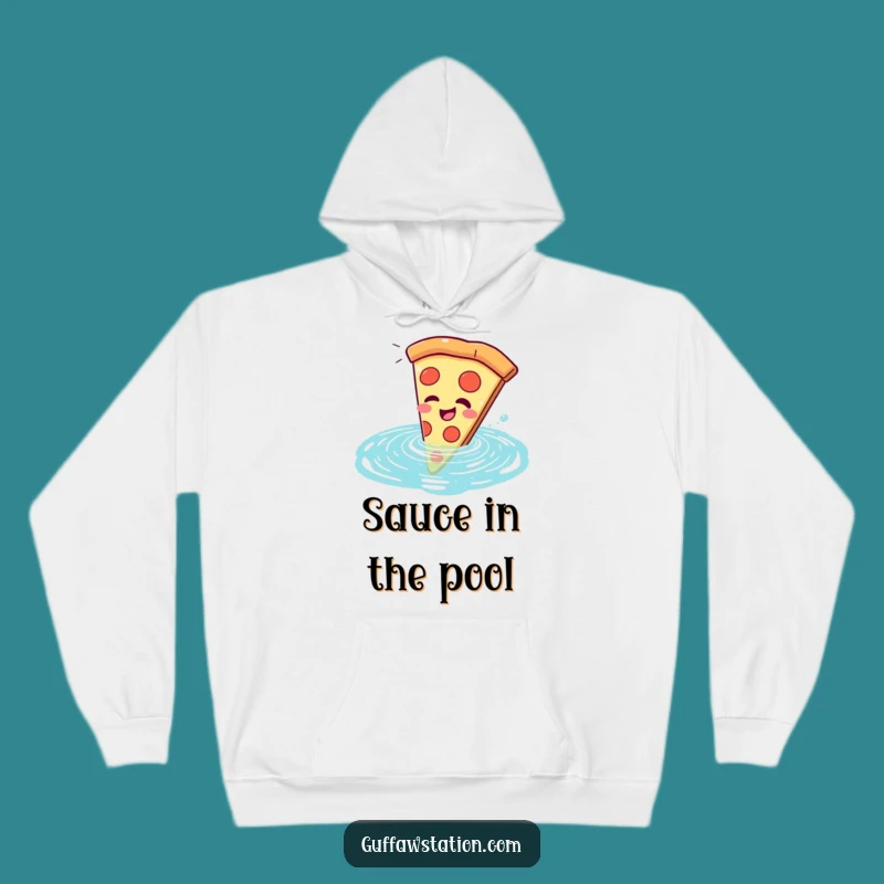 Funny Pizza Pool Plunge Hoodie - Cozy Comfort, Hilarious Style!