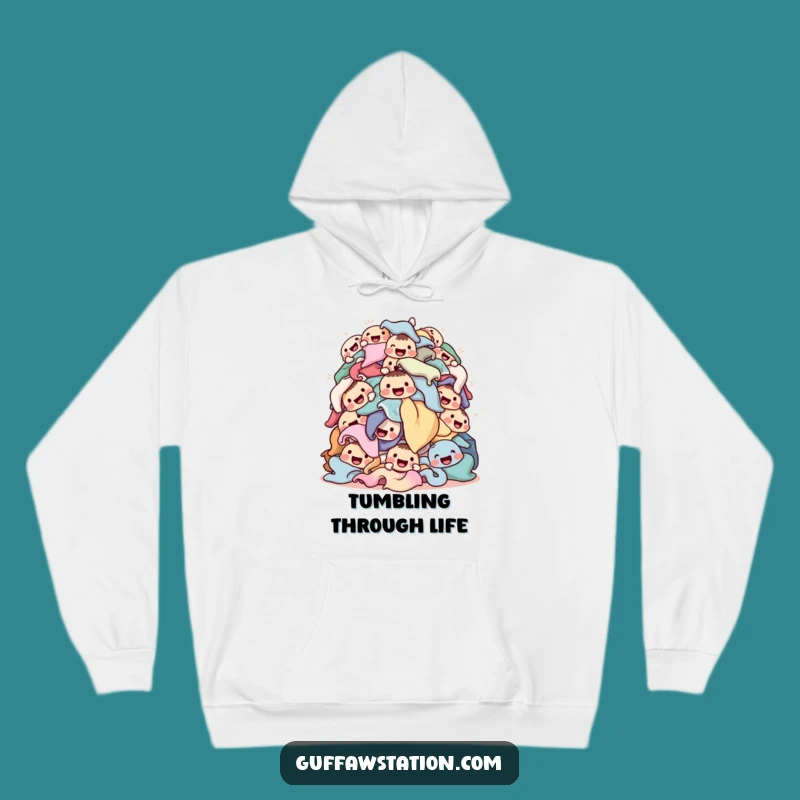 Funny Laundry Pile Hoodie - Cozy and Hilarious Chore Lover Sweatshirt