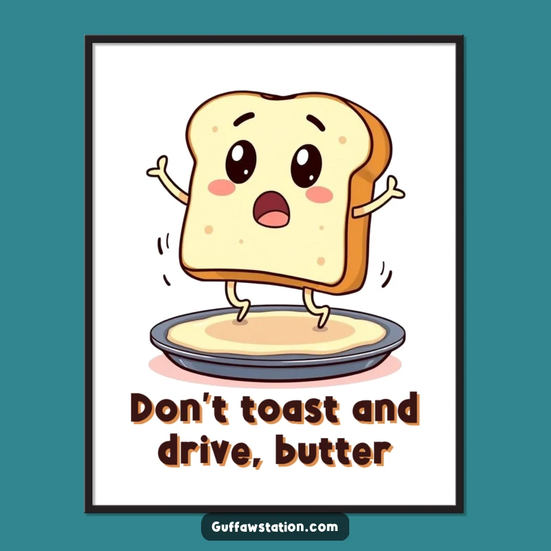 Free Printable Wall Art: Toast's Pan Panic for Quirky Downloadable Decor
