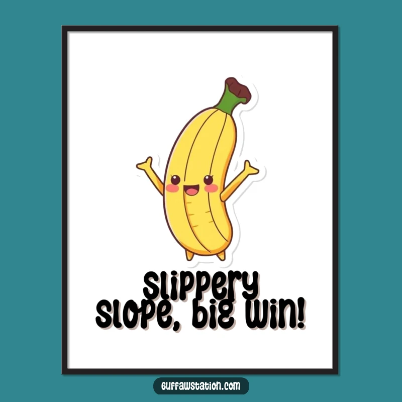 Funny Free Printable Banana Slip Art - Comical Banana Downloadable Decor!