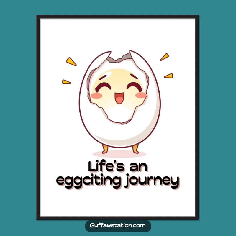 Funny Free Printable Wall Art: Startled Egg Surprise for a Whimsical DIY Decor