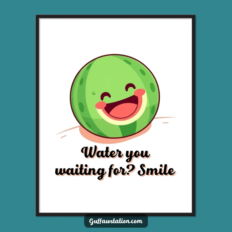 Funny Free Printable Wall Art: Watermelon Roll Delight! Downloadable Humor for Whimsical Spaces.