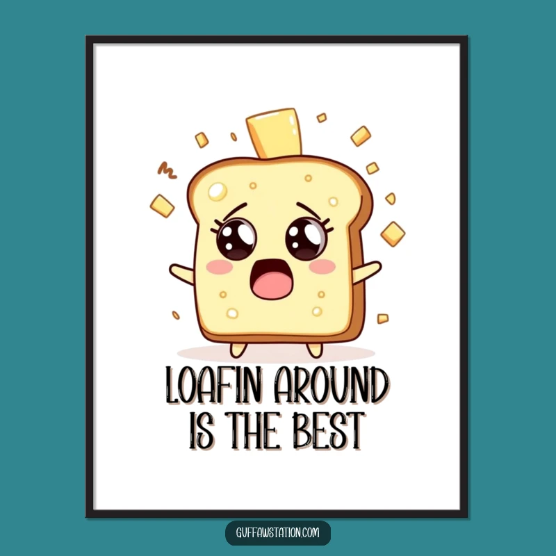 Free Printable Surprised Toast Wall Art - Funny Downloadable Kitchen Decor