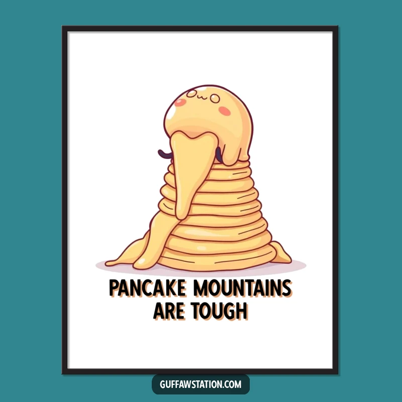 Funny Free Printable Wall Art: Wobbly Jelly on Pancakes - Quirky Downloadable Decor