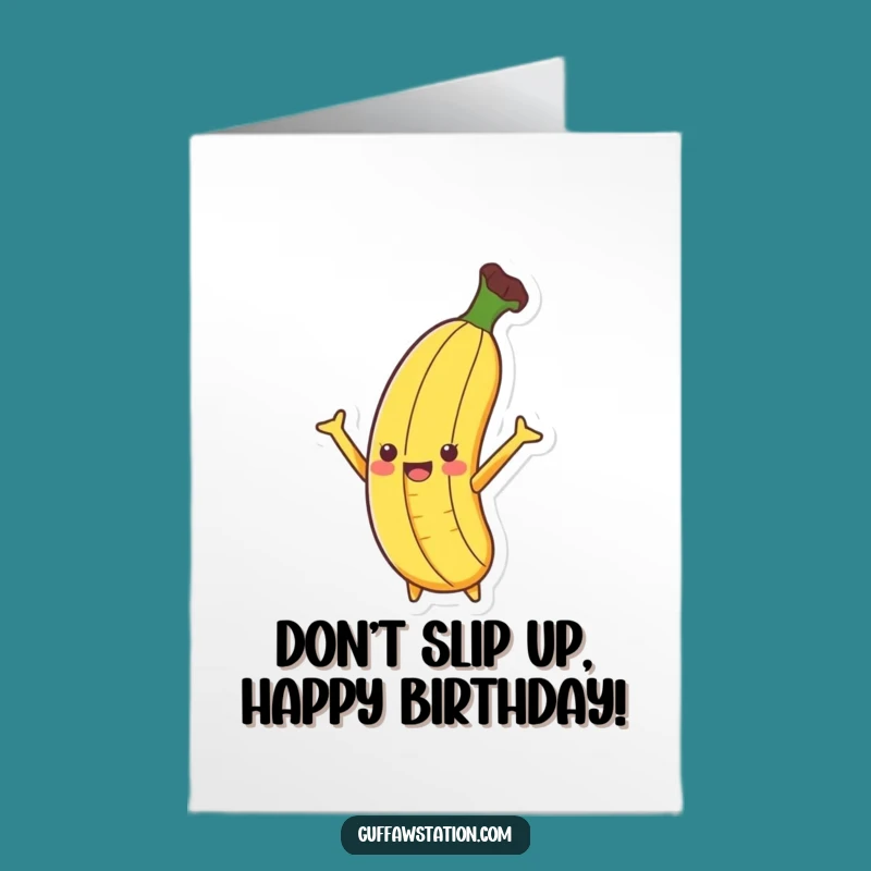 Funny Free Printable Banana Slip Birthday Card - Flailing Fun Gift!