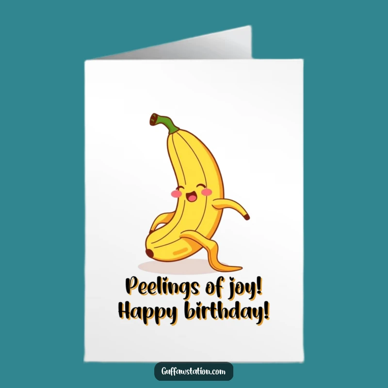 Free Printable Giggling Banana Birthday Card: Hilarious Slipping Fun Downloadable Gift