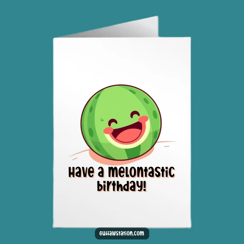 Free Printable Birthday Card: Watermelon Fun Roll! Downloadable Funny DIY Gift for a Great Day.