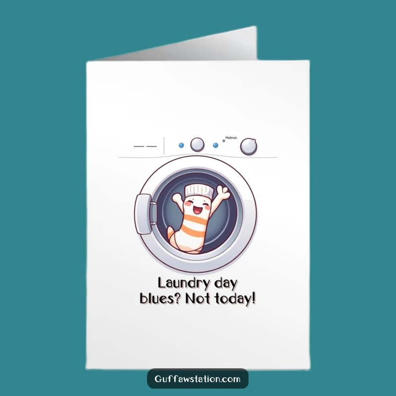 Free Printable Birthday Card: Cheeky Sock Escapes Laundry, Hilarious Downloadable Gift!