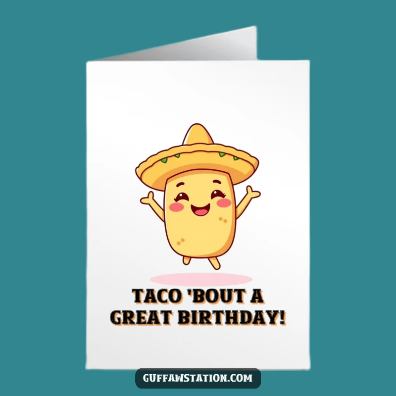 Funny Free Printable Birthday Card: Dancing Taco's Fiesta Downloadable Gift