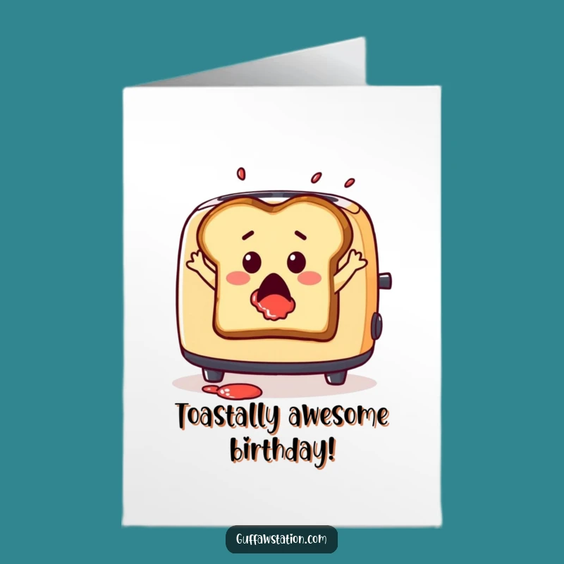Free Printable Birthday Card: Toast Jump Jam Funny Downloadable Gift
