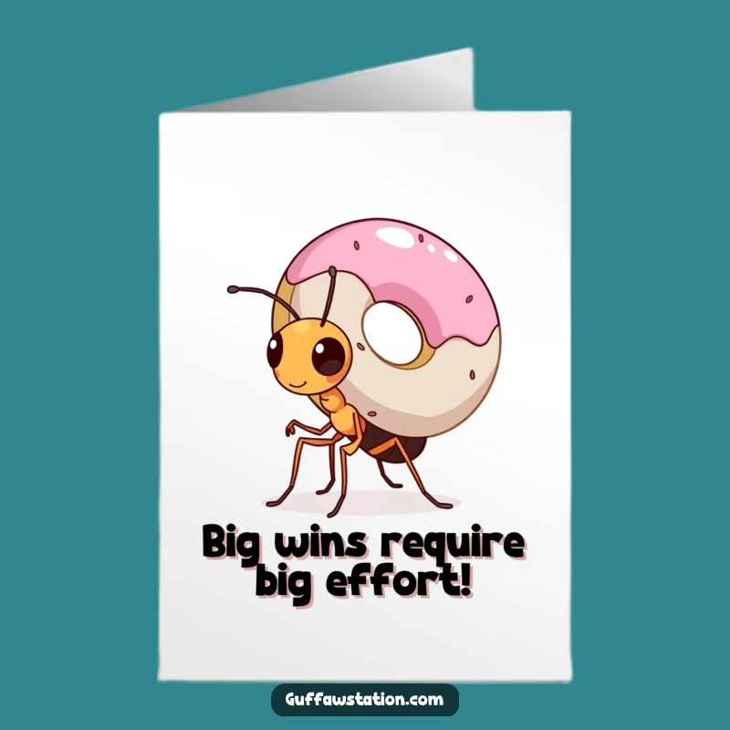 Free Printable Ant Congrats Card: Tiny Hero Donut Carrier Downloadable Gift