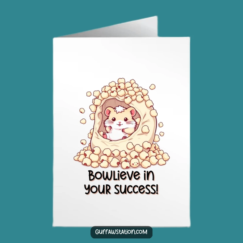 Free Printable Congrats Card: Hamster Cereal Bowl Funny Downloadable Gift