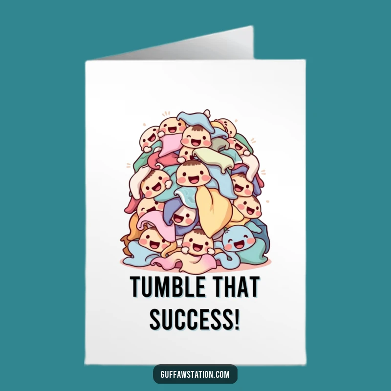 Free Printable Congrats Card: Laundry Faces, Amusing Downloadable Gift for Celebrating Any Success!