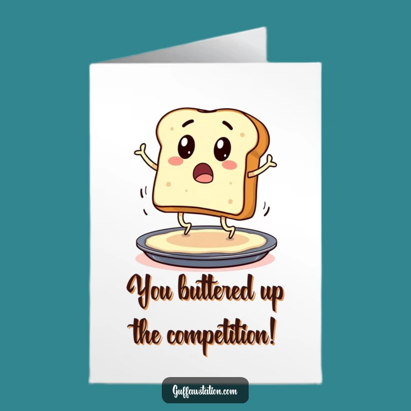 Free Printable Congrats Card: Toast's Lucky Hop for a Surprising Downloadable Gift