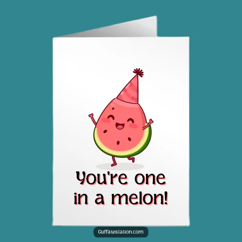 Free Printable Congrats Card: Watermelon Dancer, Humorous Downloadable, Perfect DIY Gift