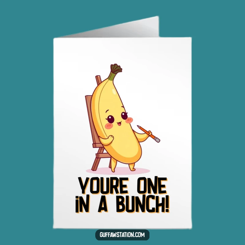 Free Printable Congrats Card: Banana Art - Humorous Print at Home