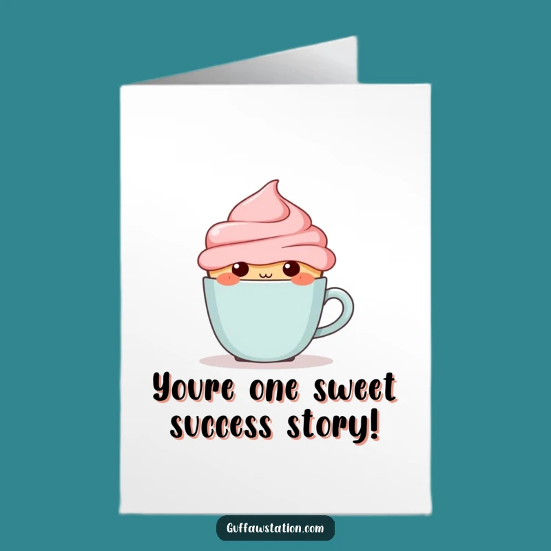 Free Printable Congrats Card: Cupcake's Coffee Break! - Funny Downloadable Achievement Gift!