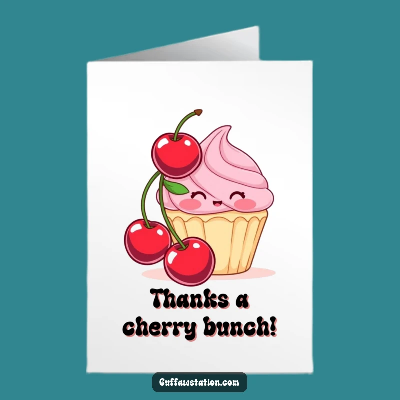 Free Printable Cupcake Thank You Card - Funny Shy Treat Downloadable Gift