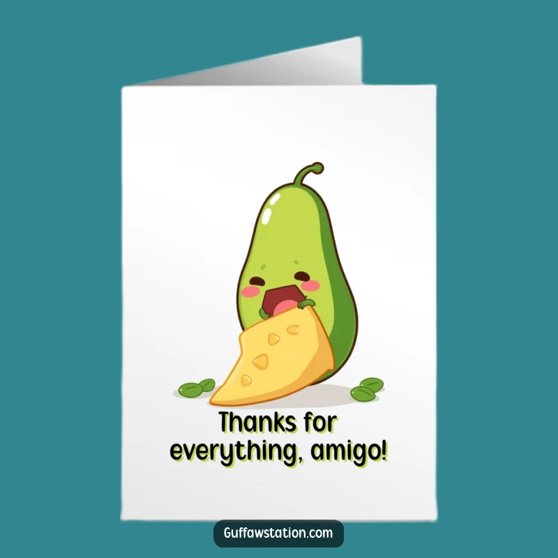 Free Printable Thank You Card: Avocado Climb Thanks! Downloadable Funny DIY Gift of Gratitude.