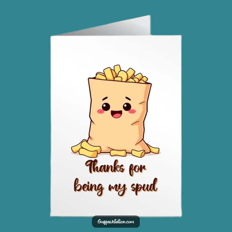 Free Printable Thank You Card: Potato Thanks For Chips! - Funny Downloadable Appreciation Gift!