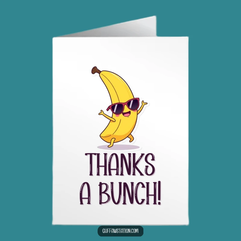 Free Printable Happy Banana Cartwheel Thank You Card - Humorous Downloadable Gratitude