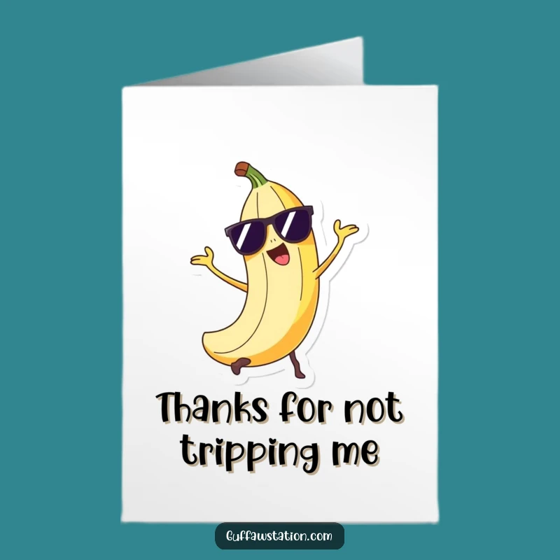 Free Printable Banana Peel Thank You Card - Funny Downloadable Gift
