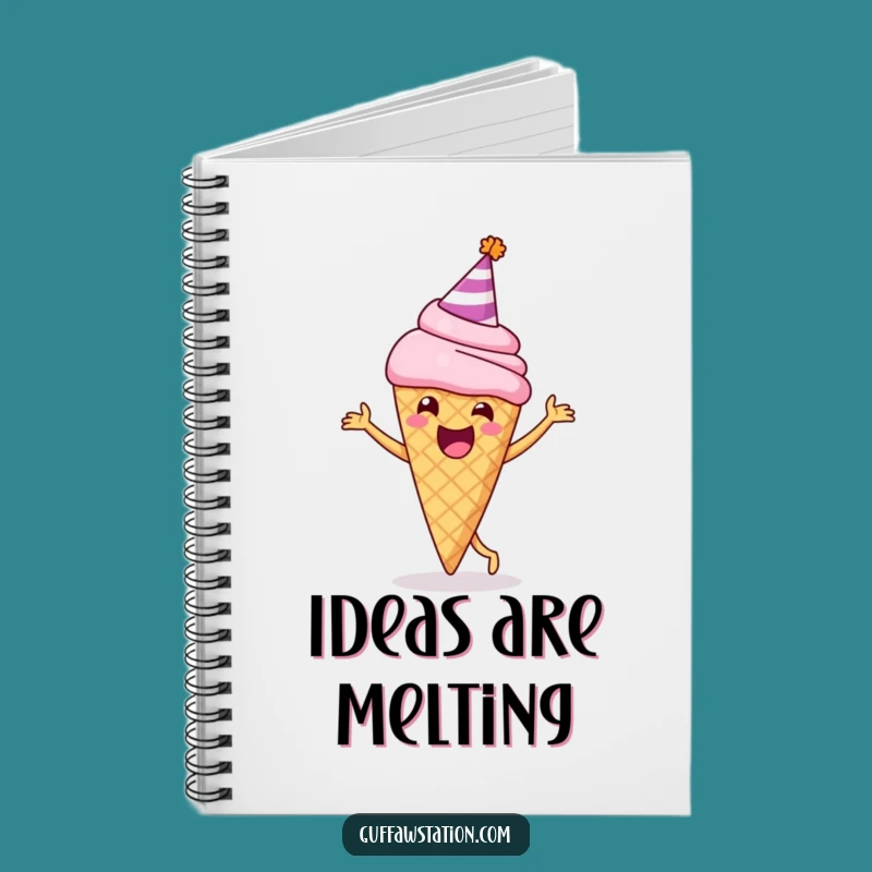 Funny Dancing Ice Cream Notebook: Jot Down Party Ideas with This Hilarious Design