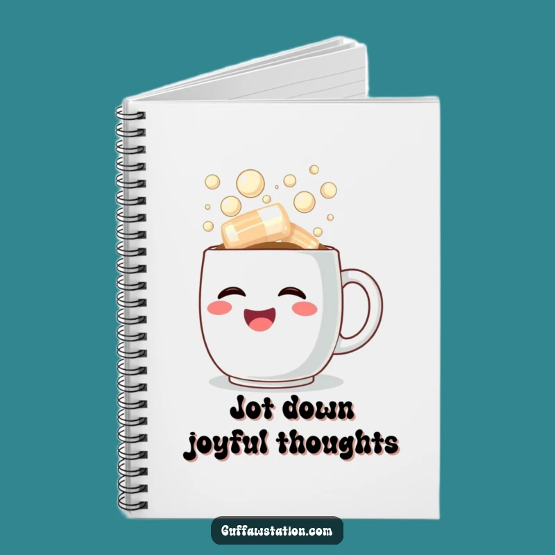 Funny Joyful Notebook: Laughter Coffee Cup Design, Perfect Funny Gift for Writers