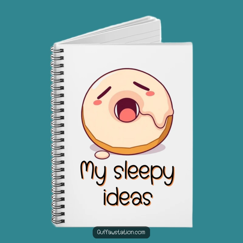 Funny Sleepy Donut Notebook - Hilarious Journal for Ideas & Doodles Gift