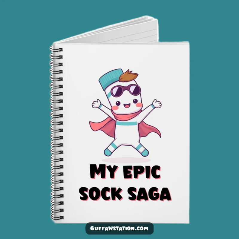 Funny Heroic Sock Notebook - Jot Down Adventures with a Lone Sock, Ideal Funny Gift