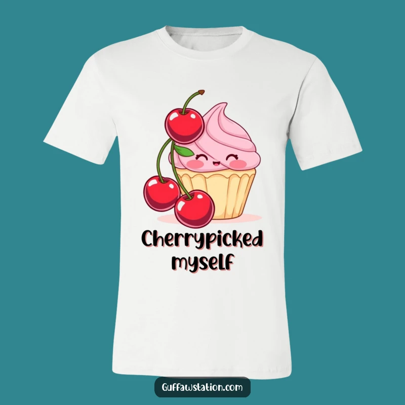 Funny Blushing Cupcake T-Shirt: Wear Your Sweet, Bashful Charm