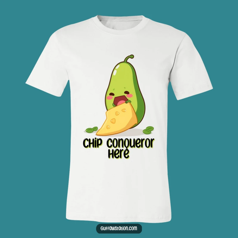 Funny Avocado Chip Climb T-Shirt: Ambitious Foodie Tee - Ultimate Funny Gift Idea!
