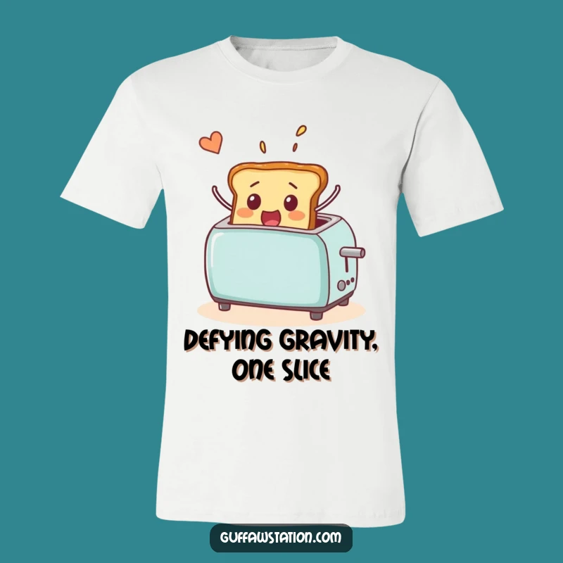 Funny Flying Toast T-Shirt: Hilarious Air-Born Breakfast Graphic Tee Gift