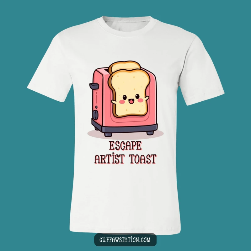 Funny Toast on the Run T-Shirt: Hilarious Breakfast Escape Tee - Ultimate Funny Gift Idea!