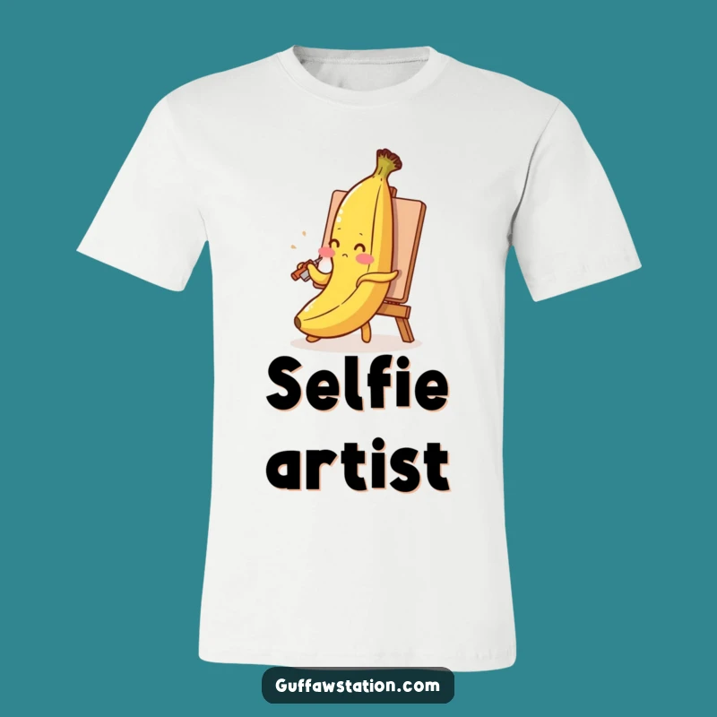 Funny Banana Self-Portrait T-Shirt: Hilarious Art Tee for Fruit Fanatics!