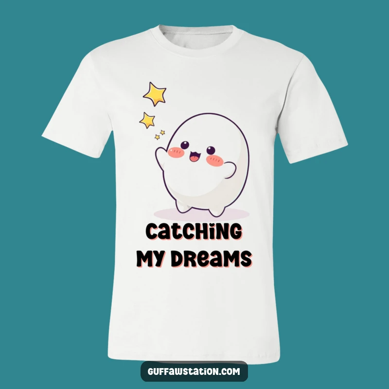 Funny Blob Star Catcher T-Shirt - Dreamy & Humorous Apparel!