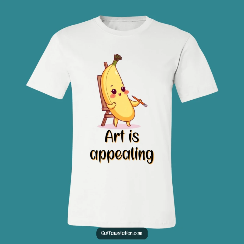 Funny Blushing Banana T-Shirt: Wear Your Artistic Aspirations with This Hilarious Tee