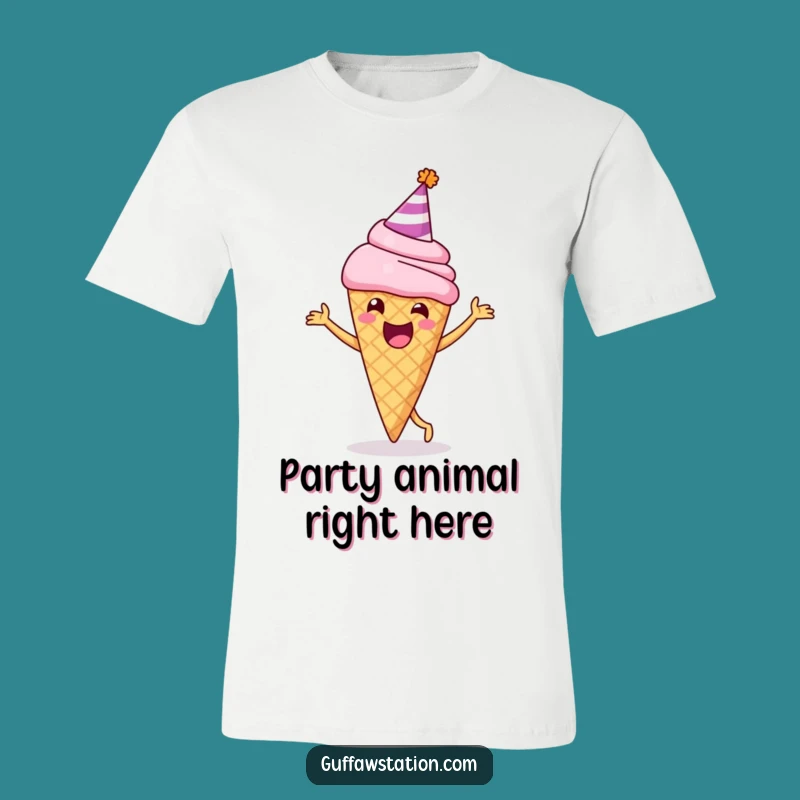 Funny Dancing Ice Cream T-Shirt: Wear the Fun with This Hilarious Dessert Tee
