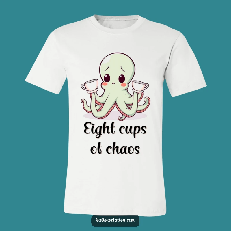 Funny Octopus Teacup T-Shirt: Wear Your Clumsy Charm!