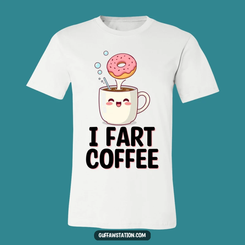 Funny Coffee Mug Donut Bubble T-Shirt: Morning Giggle Fuel