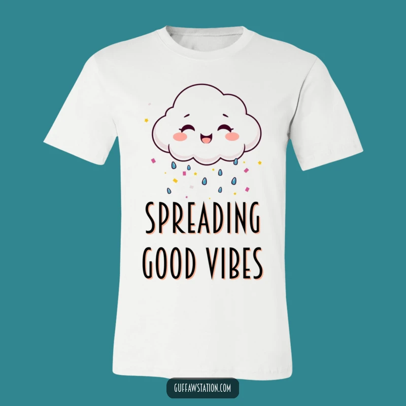 Funny Happy Cloud Confetti T-Shirt - Wear Your Joyful Smile!