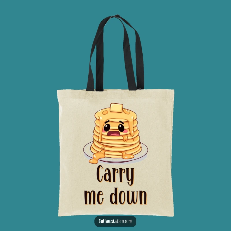 Funny Pancakes Sliding Tote Bag: Carry Your Breakfast Laughs!