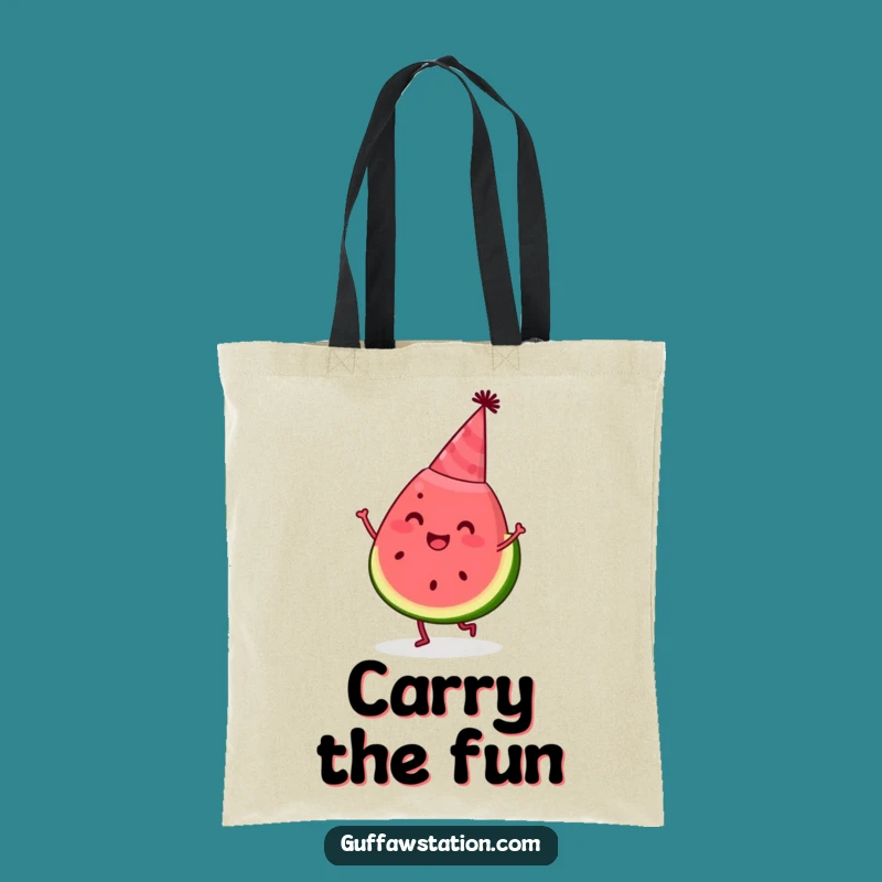 Funny Watermelon Dancing Tote Bag: Hilarious Carry-All for Summer Parties!