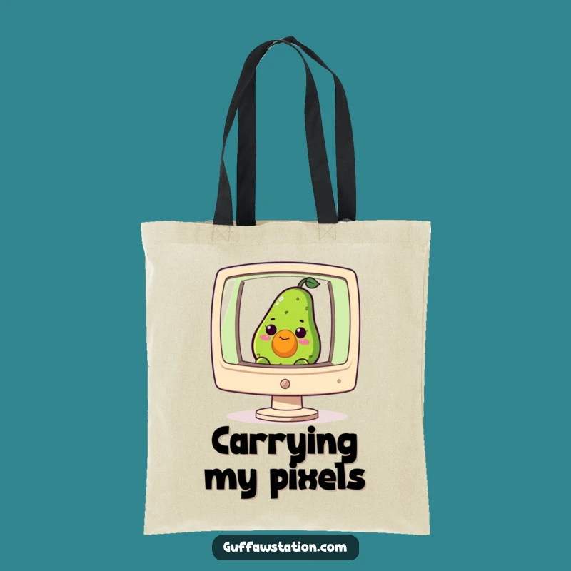 Funny Avocado Computer Tote Bag - Hilarious Tech Accessory for Everyday Gift